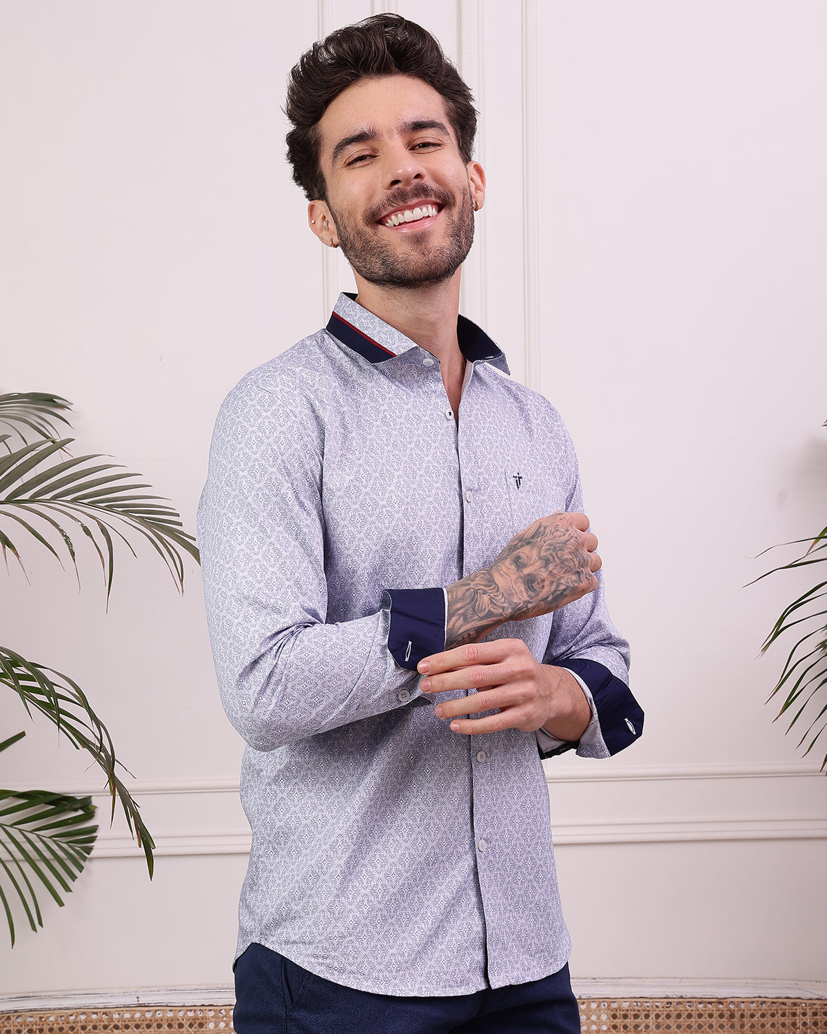 Coral Blue Shirt – Tafte Italia