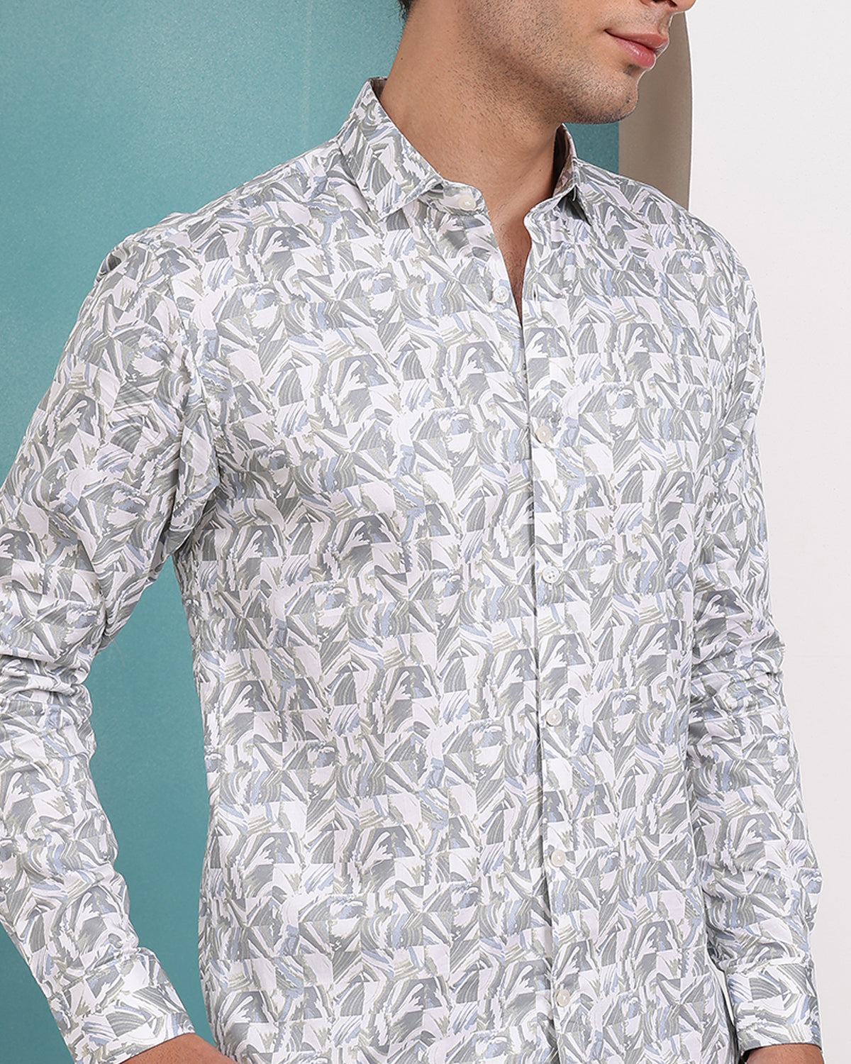 Arte Grey Green Shirt