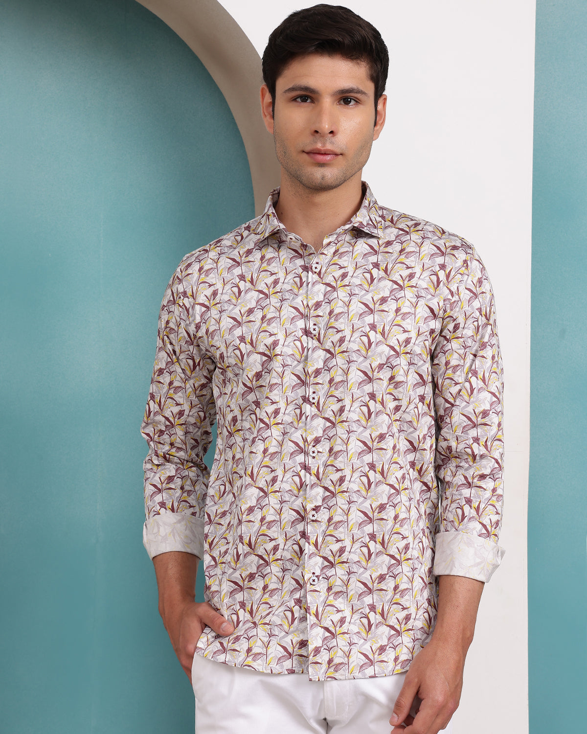 Orchid Purple White Shirt