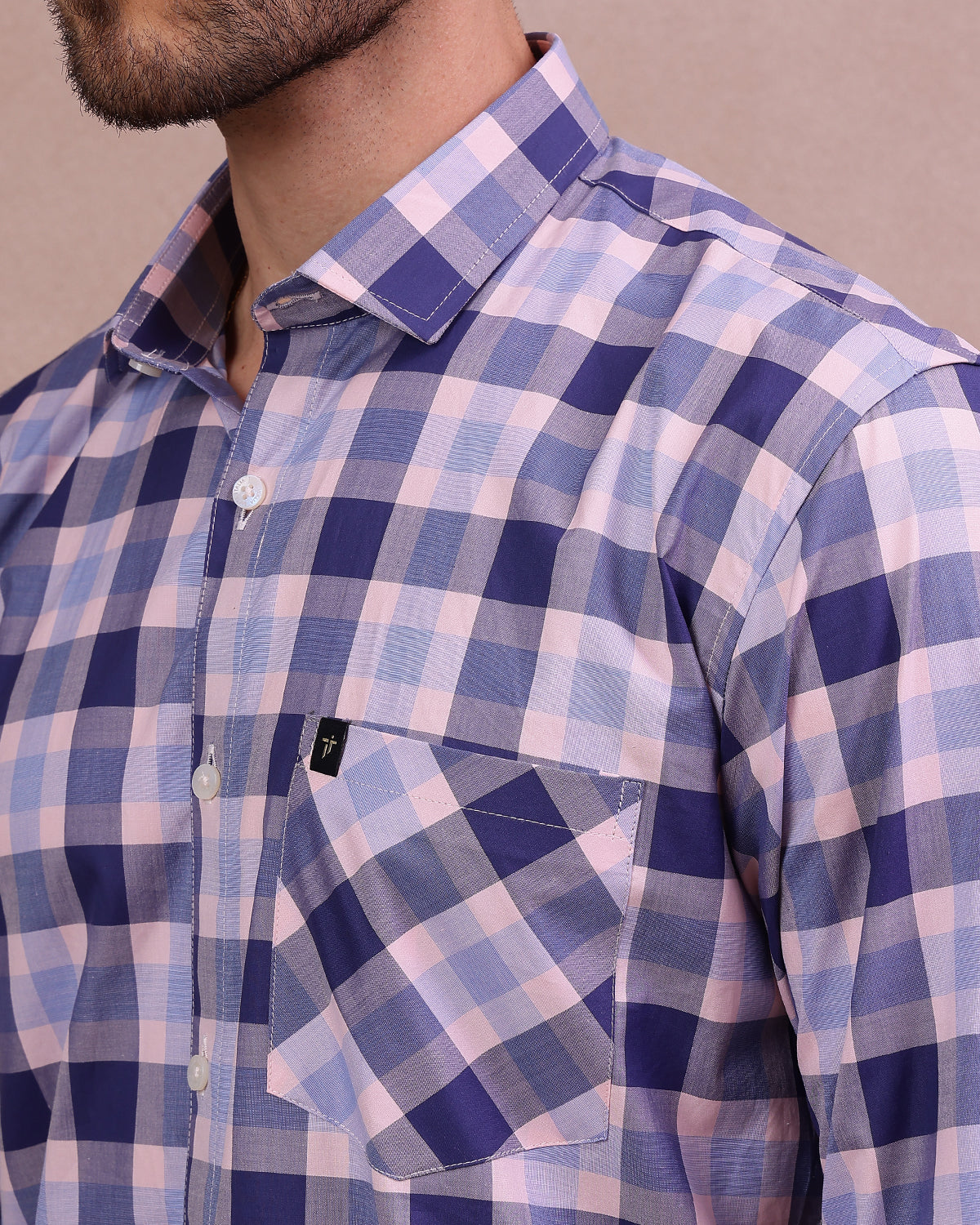 Tesoro Pink Blue Shirt